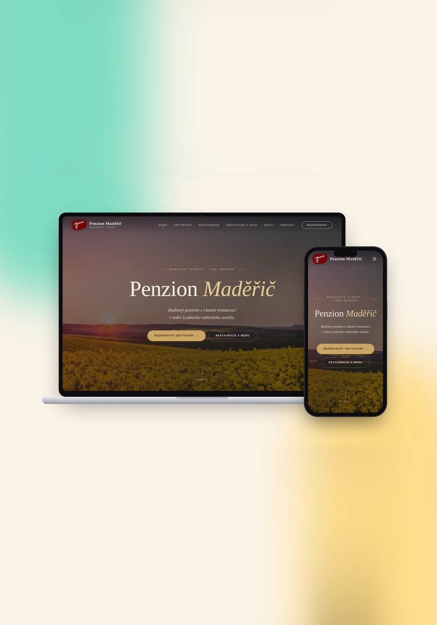 Web penzionu Maděřič
